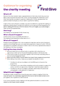 Teacher guidance for the charity meeting