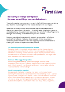 No Charity Meeting – suggestions